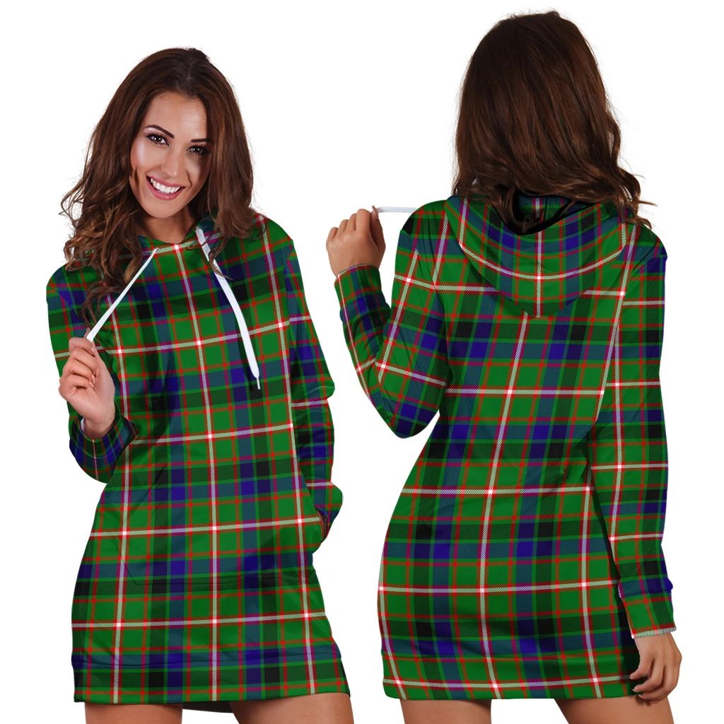 Reid Green Tartan Classic Hoodie Dress