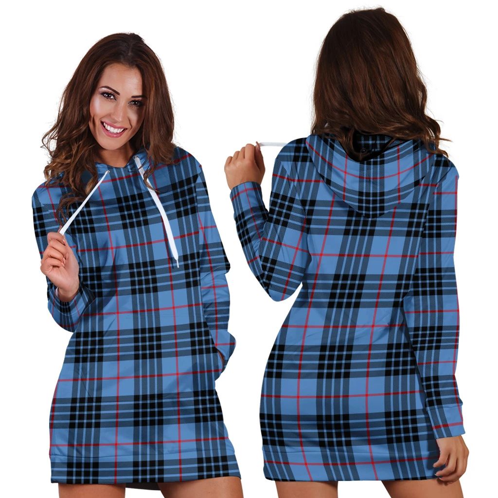 MacKay Blue Tartan Classic Hoodie Dress