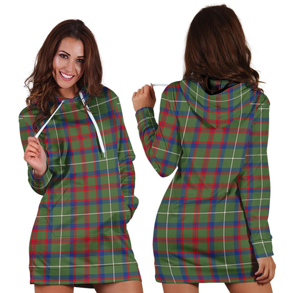 Shaw Green Modern Tartan Classic Hoodie Dress