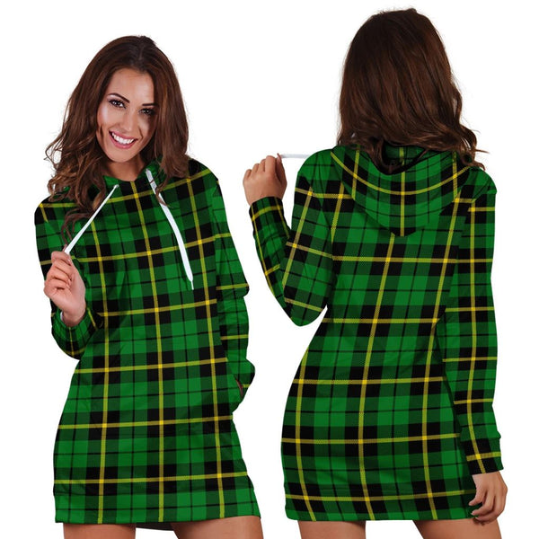 Wallace Hunting - Green Tartan Classic Hoodie Dress