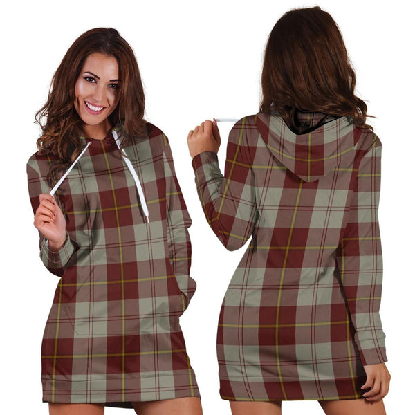 Cunningham Burgundy Dancers Tartan Classic Hoodie Dress