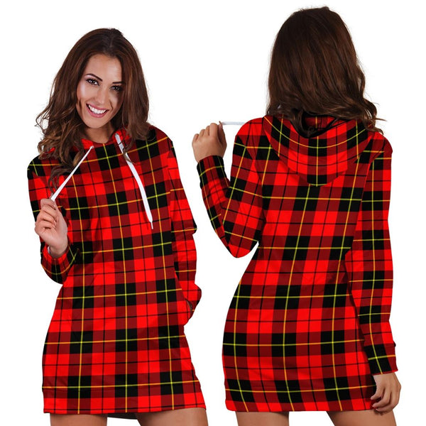 Wallace Hunting - Red Tartan Classic Hoodie Dress