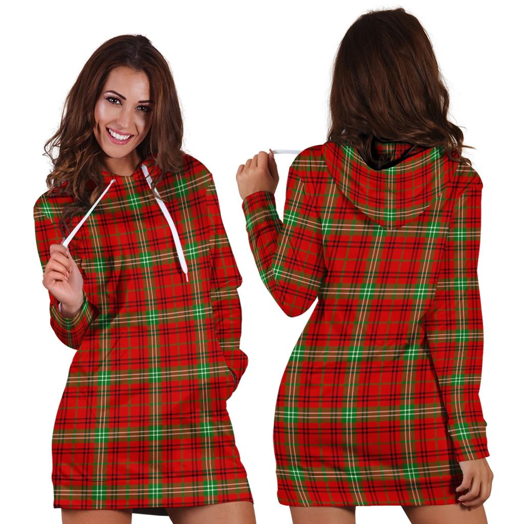 Morrison Red Modern Tartan Classic Hoodie Dress