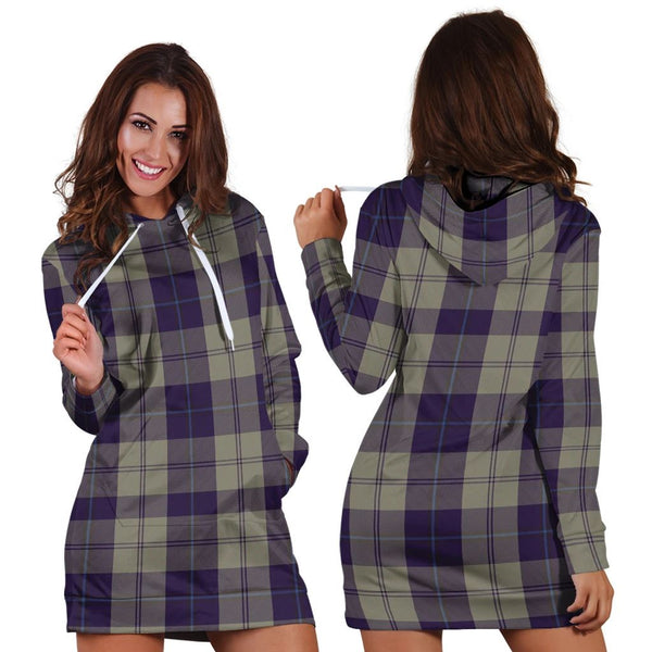 Cunningham Dress Blue Dancers Tartan Classic Hoodie Dress