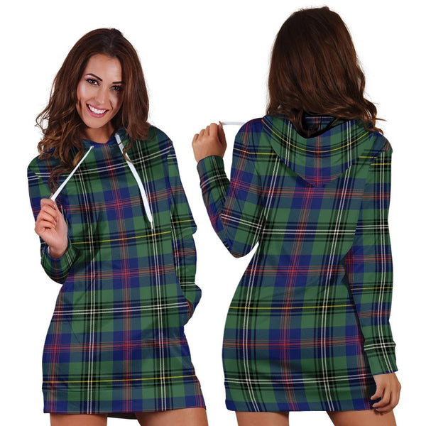 Wood Modern Tartan Classic Hoodie Dress