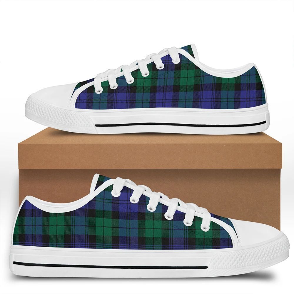 Blackwatch Modern Tartan Classic Low Top Shoes