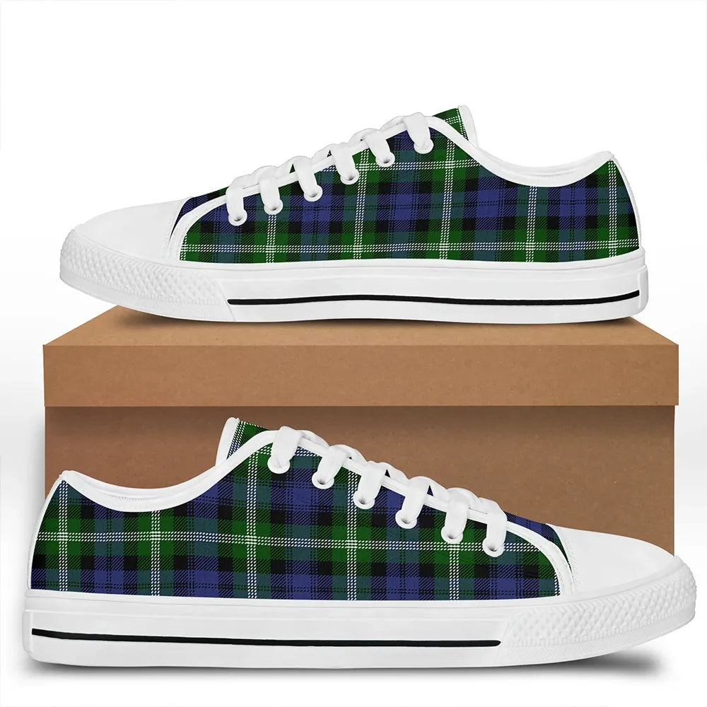 Baillie Modern Tartan Classic Low Top Shoes