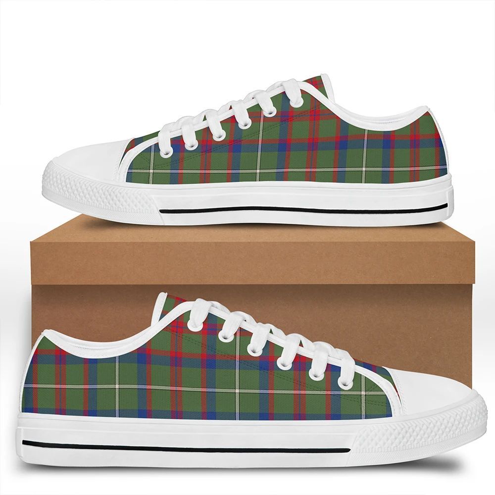 Shaw Green Modern Tartan Classic Low Top Shoes