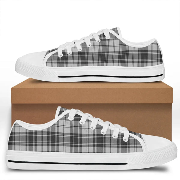 Douglas Grey Modern Tartan Classic Low Top Shoes