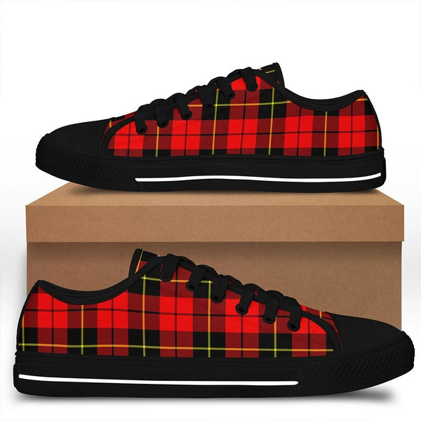 Wallace Hunting - Red Tartan Classic Crest Low Top Shoes