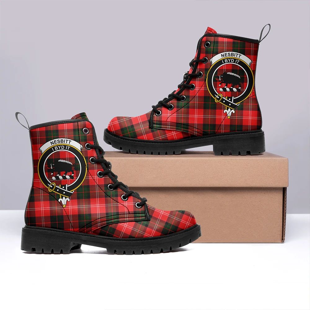 Nesbitt Modern Tartan Classic Leather Boots