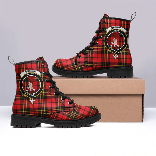 Brodie Modern Tartan Classic Leather Boots