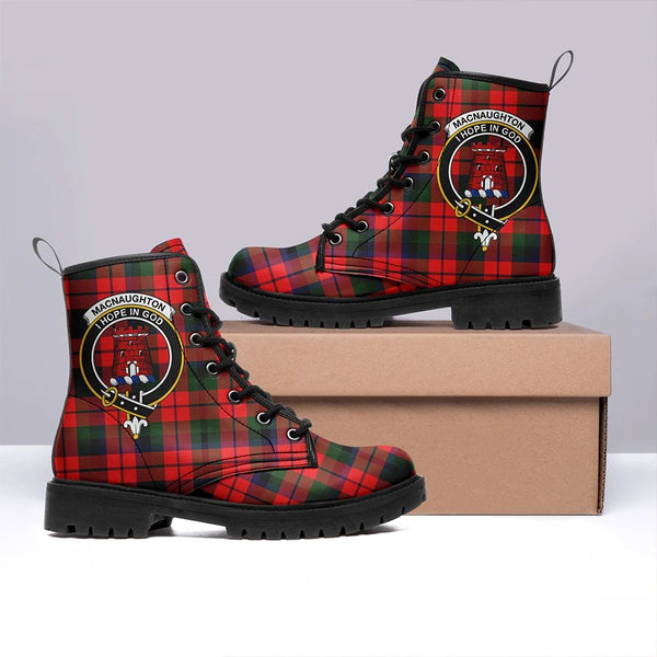 MacNaughton Modern Tartan Classic Leather Boots