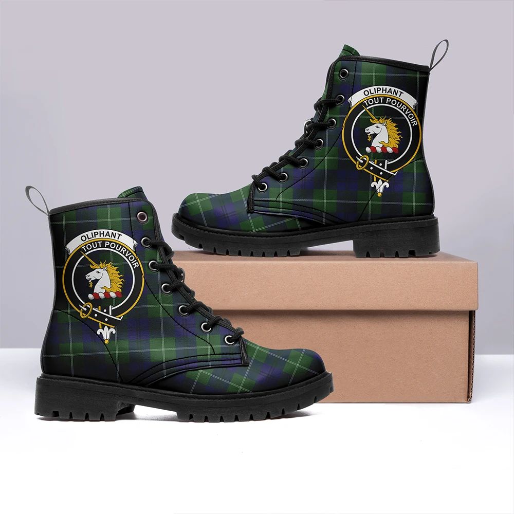 Oliphant Modern Tartan Classic Leather Boots