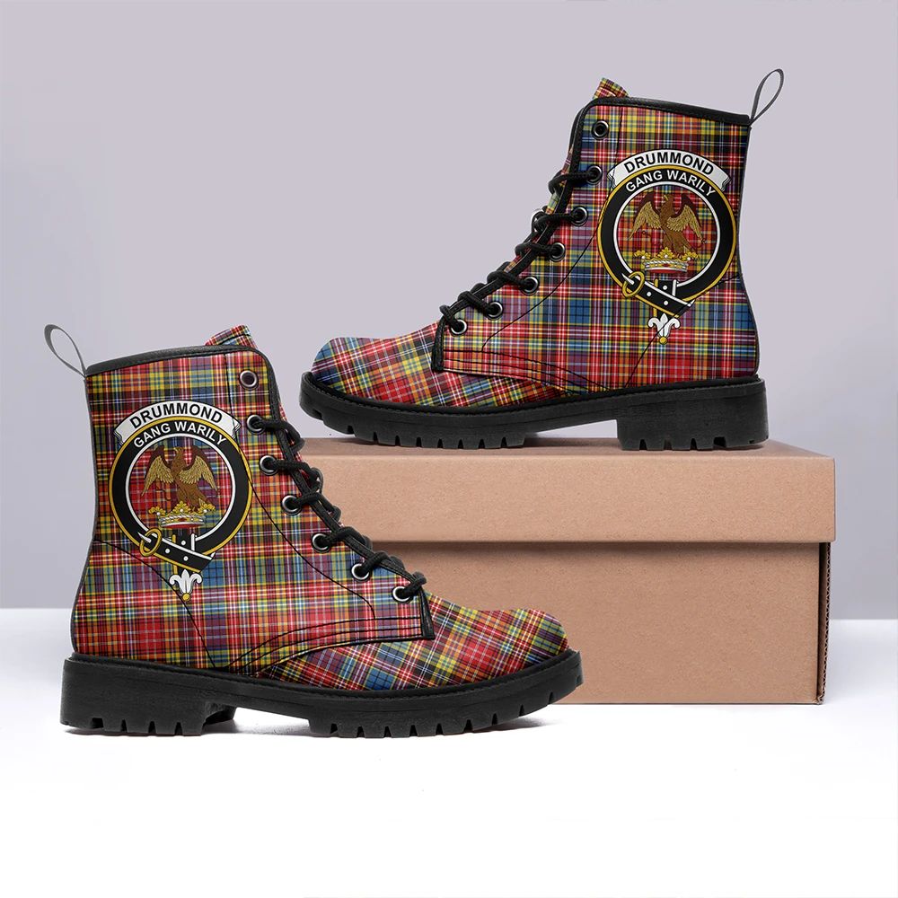 Drummond of Strathallan Tartan Classic Leather Boots