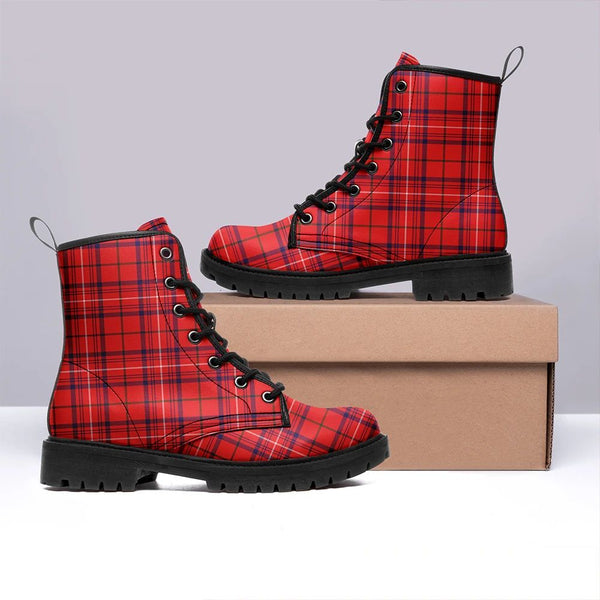 Rose Modern Tartan Classic Leather Boots