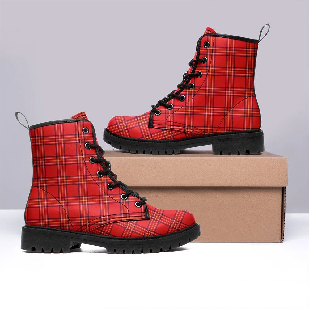 Burnett Modern Tartan Classic Leather Boots