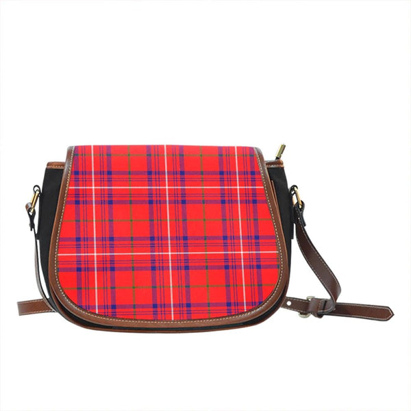 Rose Modern Tartan Classic Saddle Bag