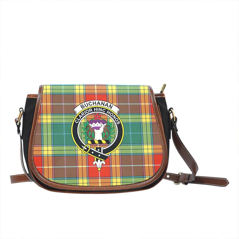 Buchanan Old Set Weathered Tartan Classic Saddle Bag