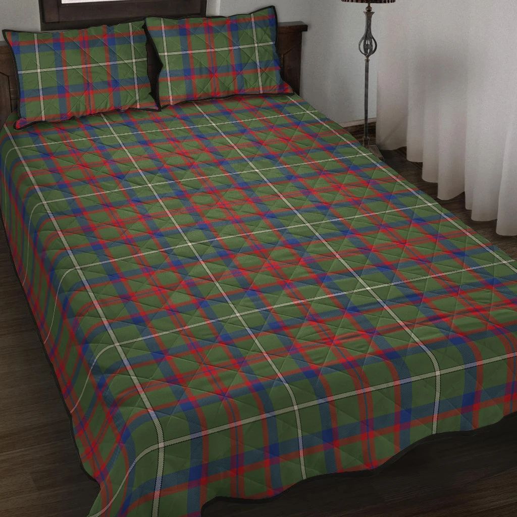 Shaw Green Modern Tartan Classic Quilt Bed Set