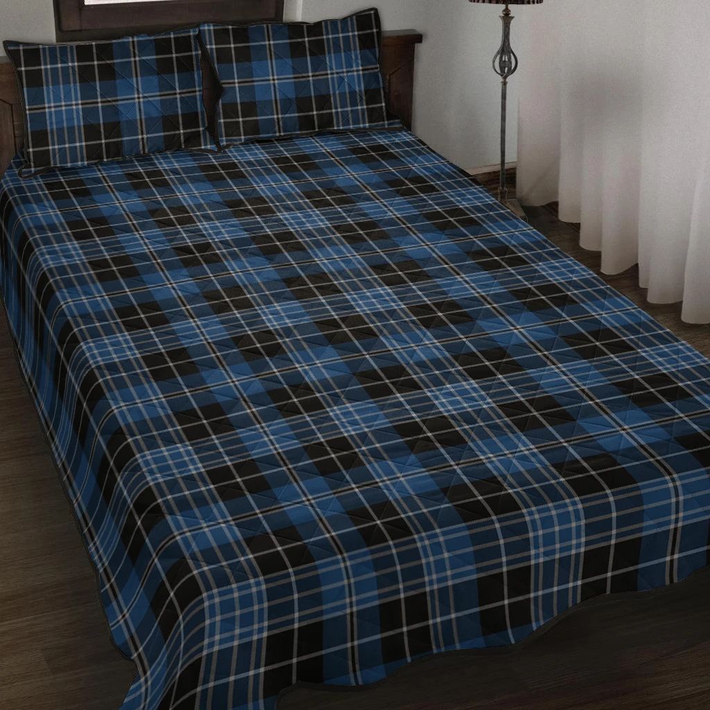 Clergy Blue Tartan Classic Quilt Bed Set