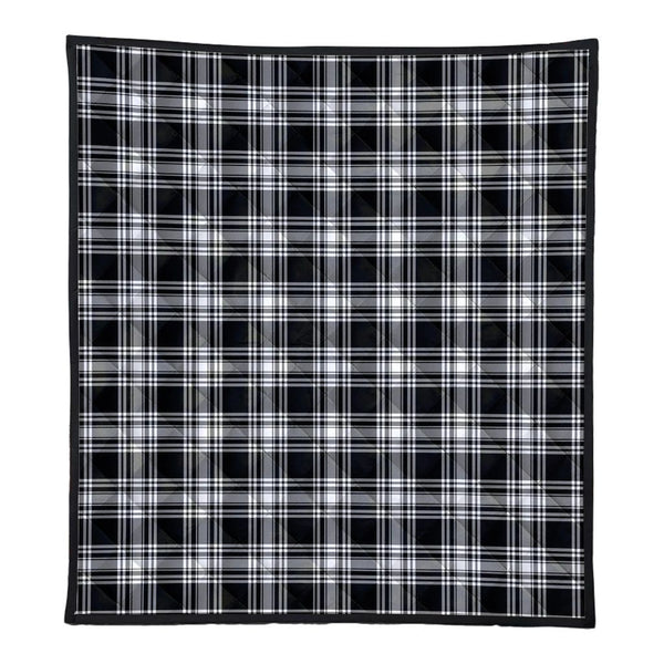 Menzies Black & White Modern Tartan Classic Premium Quilt