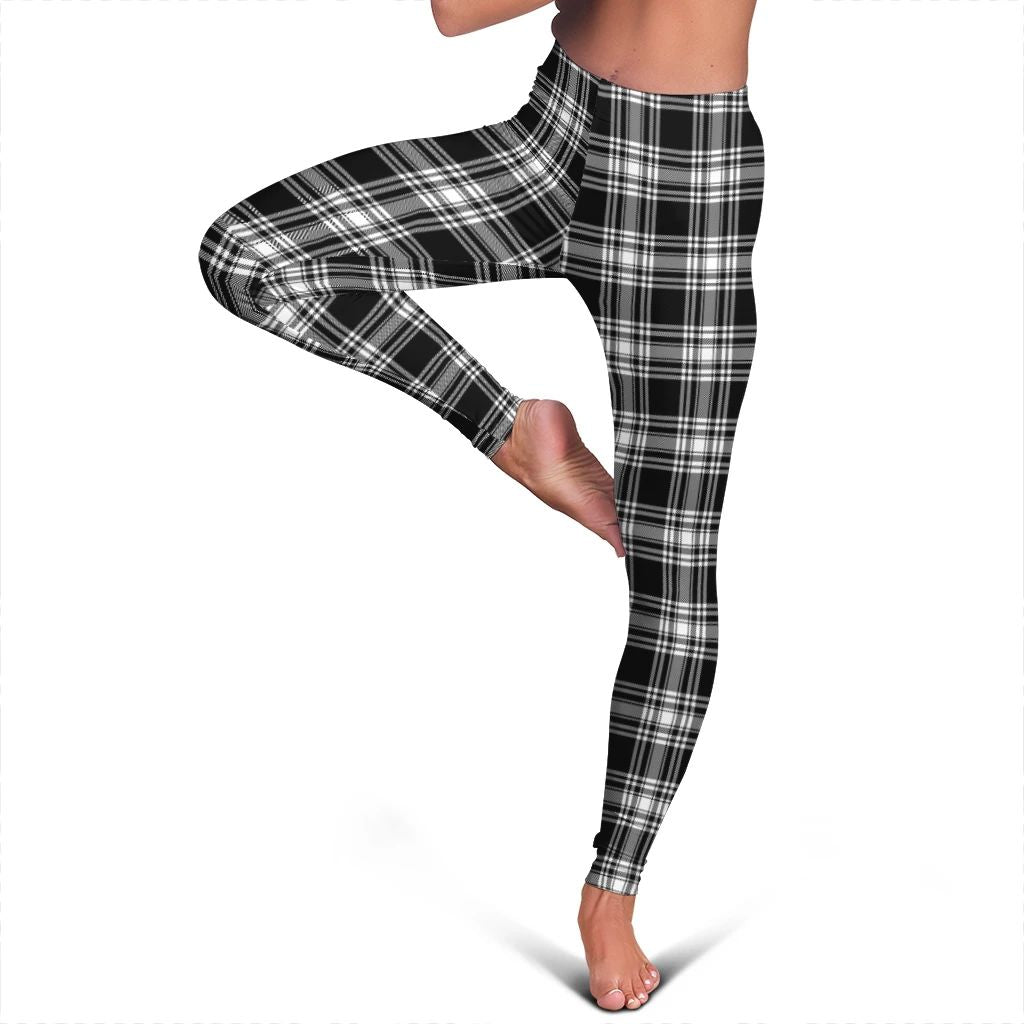 Menzies Black & White Modern Tartan Classic Leggings