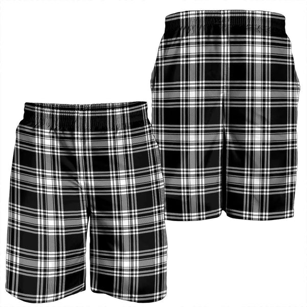 Menzies Black & White Modern Tartan Classic Men's Shorts