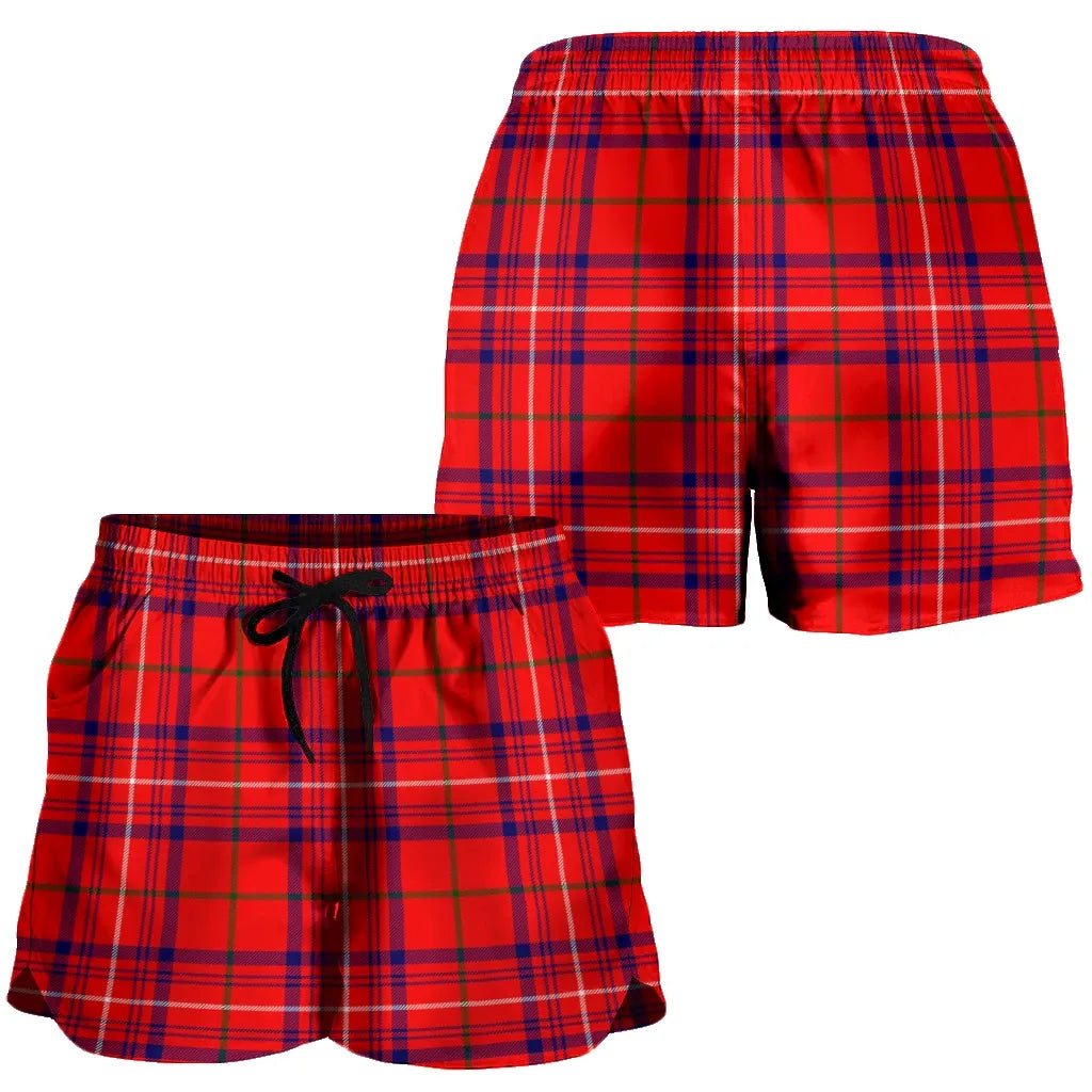 Rose Modern Tartan Classic Women's Shorts