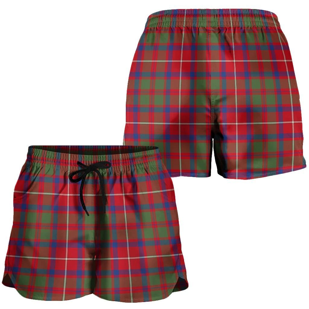 Shaw Red Modern Tartan Classic Women's Shorts