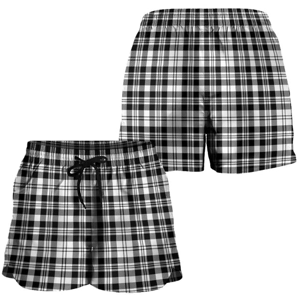 Scott Black & White Modern Tartan Classic Women's Shorts