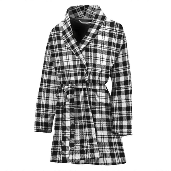 Scott Black & White Modern Tartan Classic Bath Robe