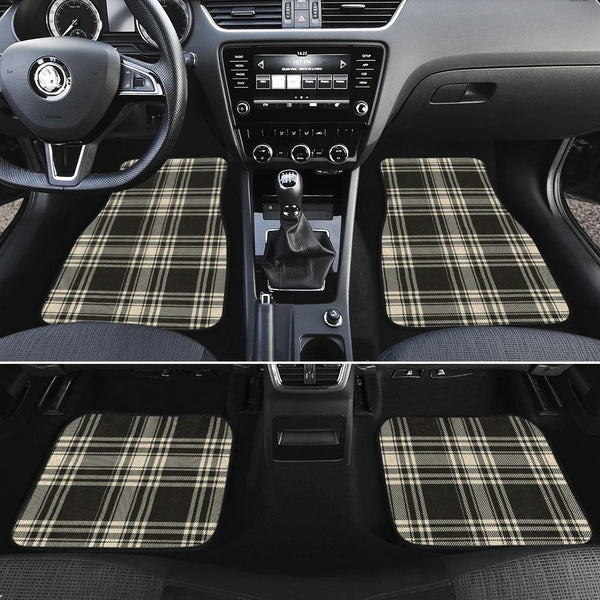 Menzies Black & White Ancient Tartan Classic Car Floor Mats