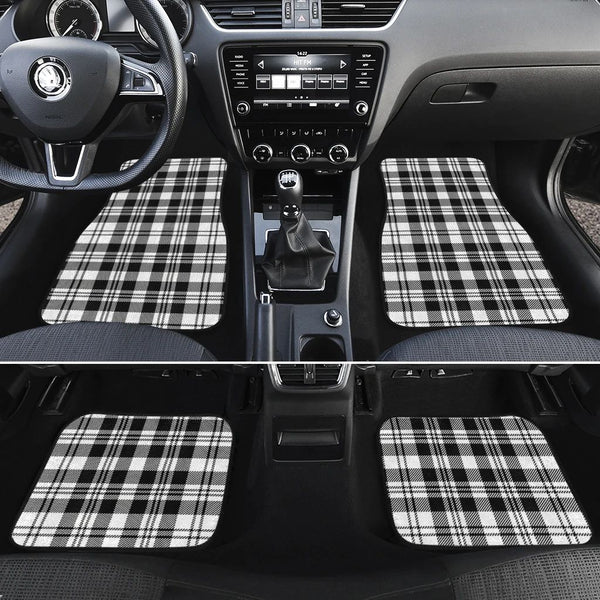 Scott Black & White Modern Tartan Classic Car Floor Mats