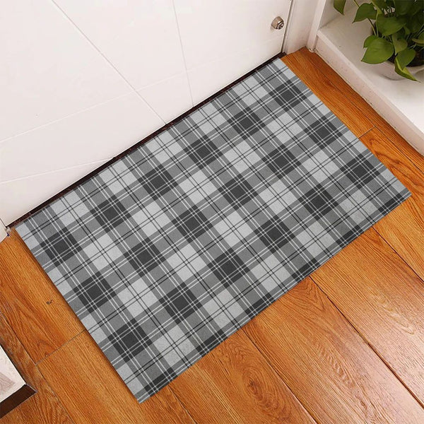 Douglas Grey Modern Tartan Classic Door Mat