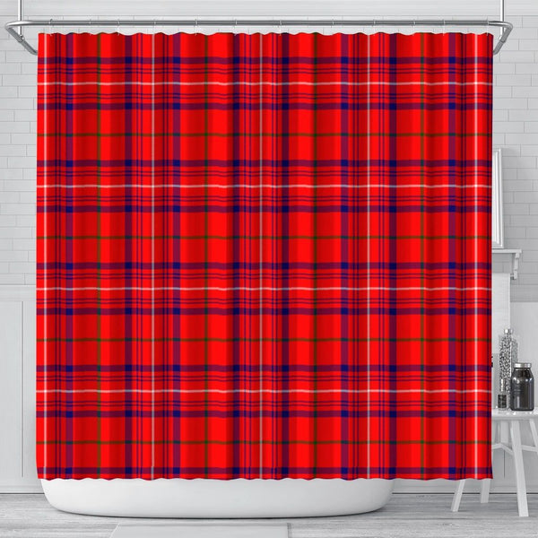 Rose Modern Tartan Classic Shower Curtain