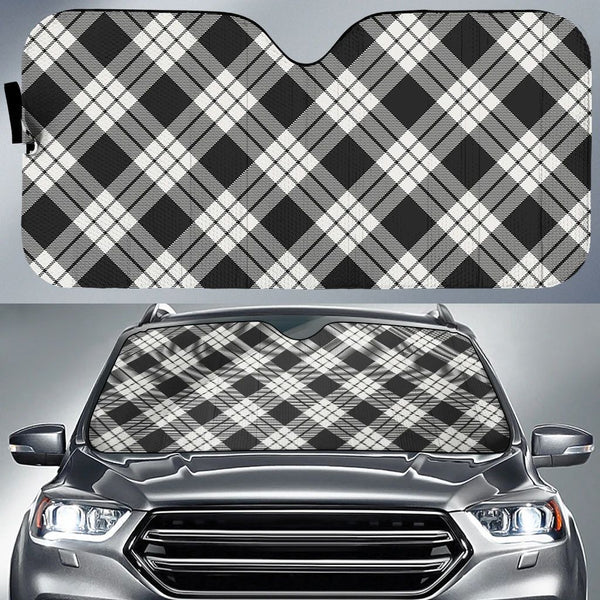 MacFarlane Black & White Ancient Tartan Classic Auto Sun Shade