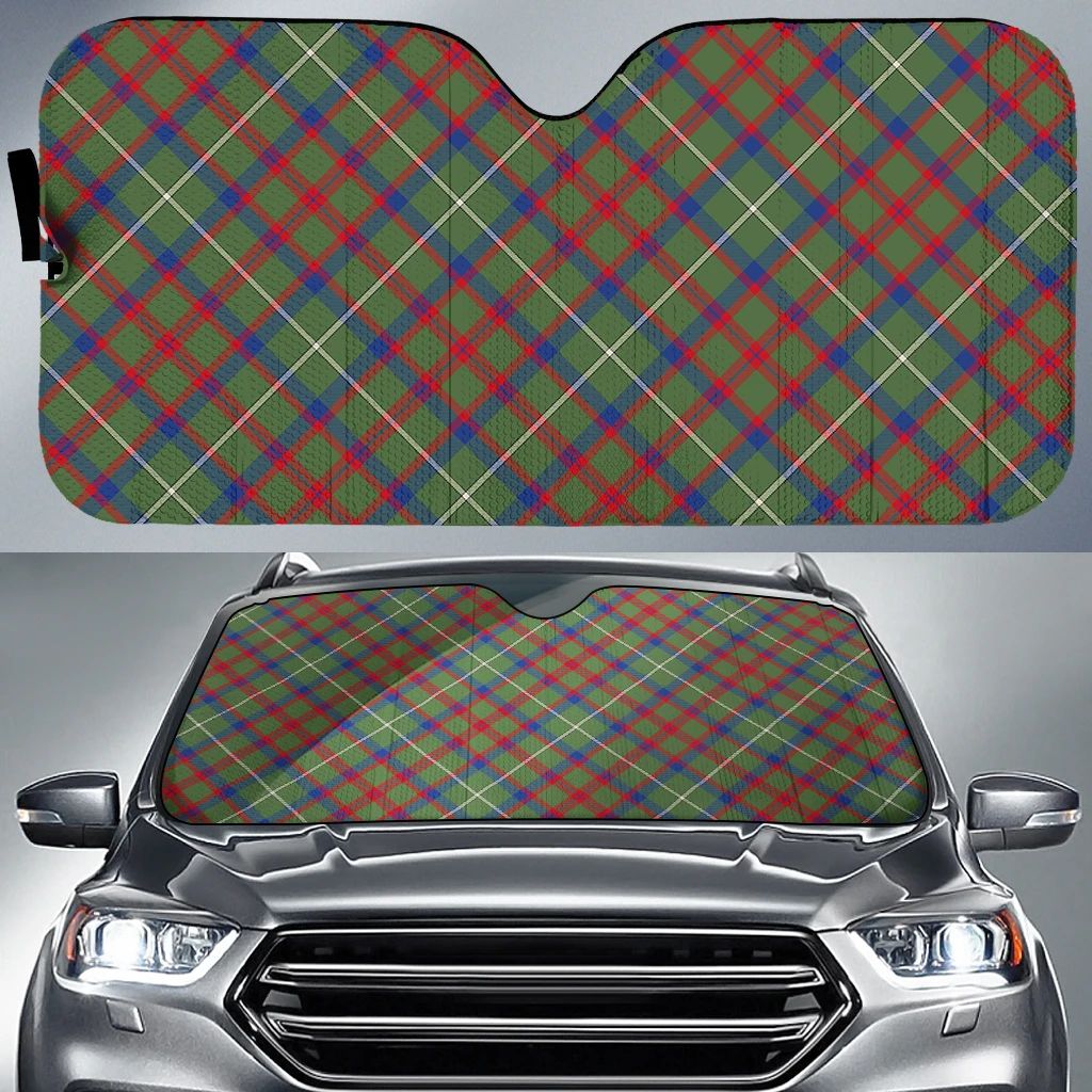 Shaw Green Modern Tartan Classic Auto Sun Shade