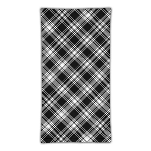 Menzies Black & White Modern Tartan Classic Neck Gaiter