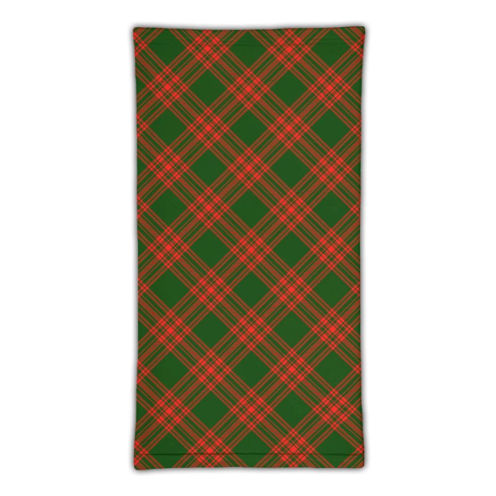 Menzies Green Modern Tartan Classic Neck Gaiter