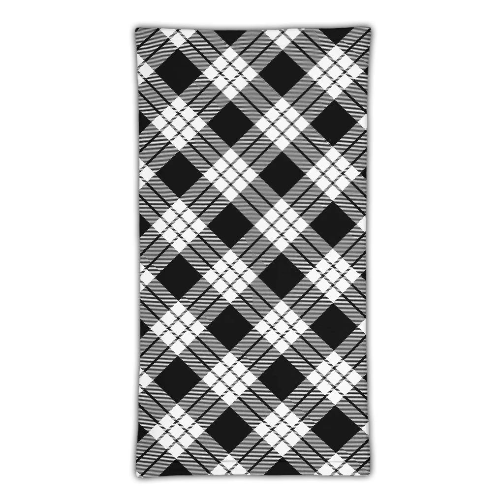 MacFarlane Black & White Tartan Classic Neck Gaiter