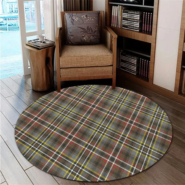 Scott Green Weathered Tartan Classic Round Carpet