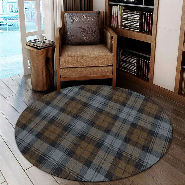 BlackWatch Weathered Tartan Classic Round Carpet