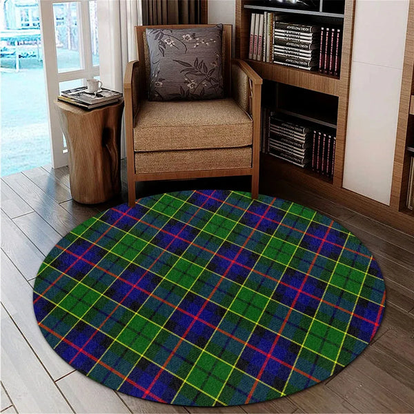 Forsyth Modern Tartan Classic Round Carpet