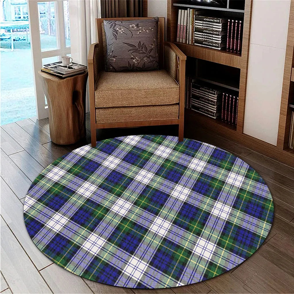 Gordon Dress Modern Tartan Classic Round Carpet