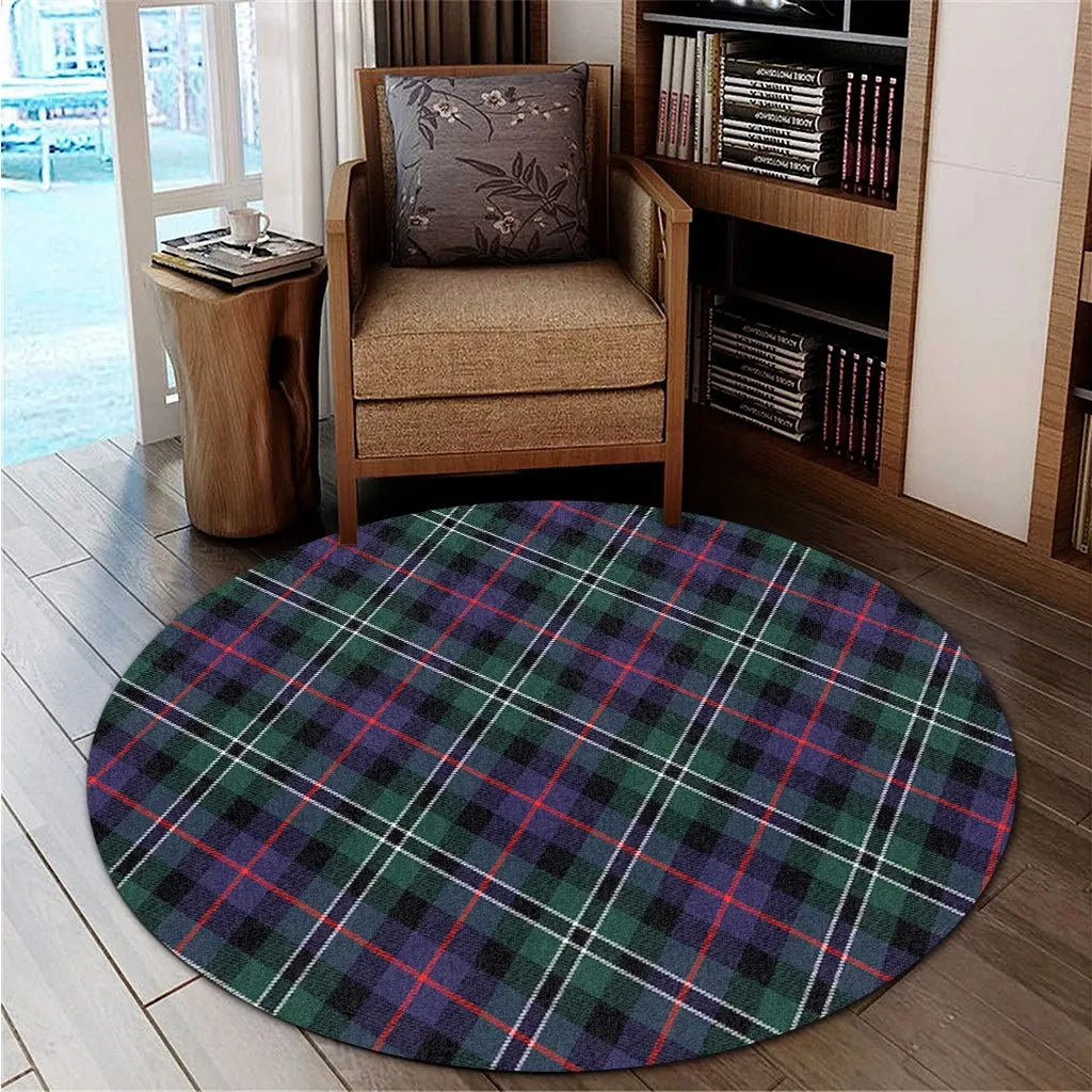 Rose Hunting Modern Tartan Classic Round Carpet