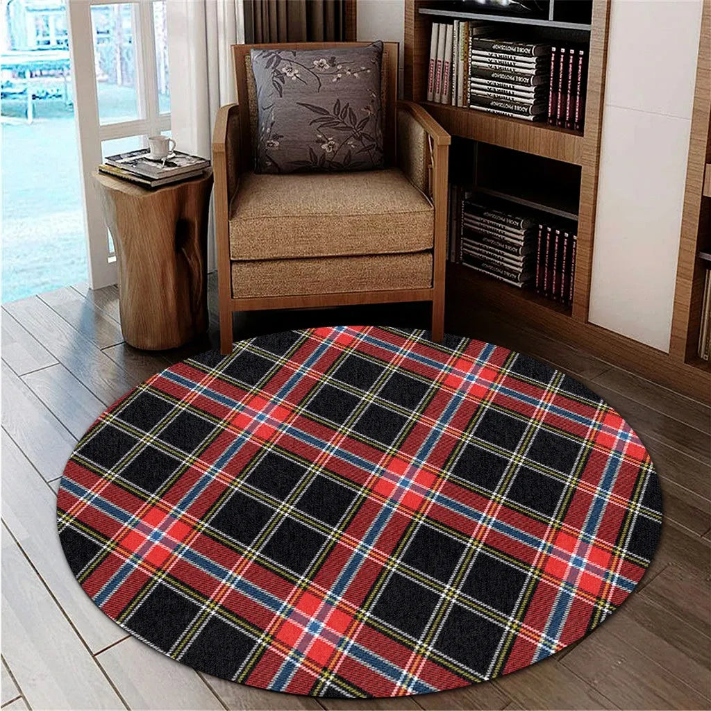 Norwegian Night Tartan Classic Round Carpet