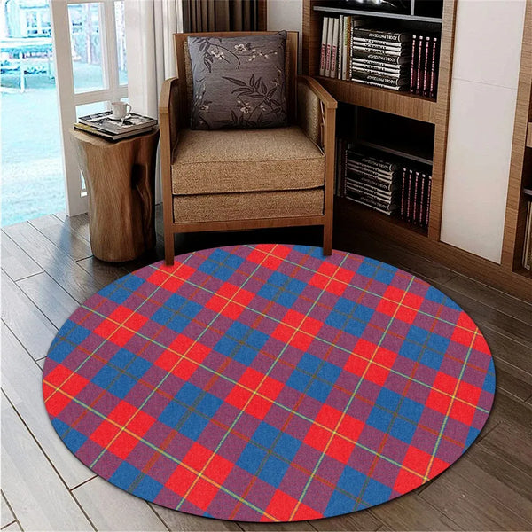 Galloway Red Tartan Classic Round Carpet