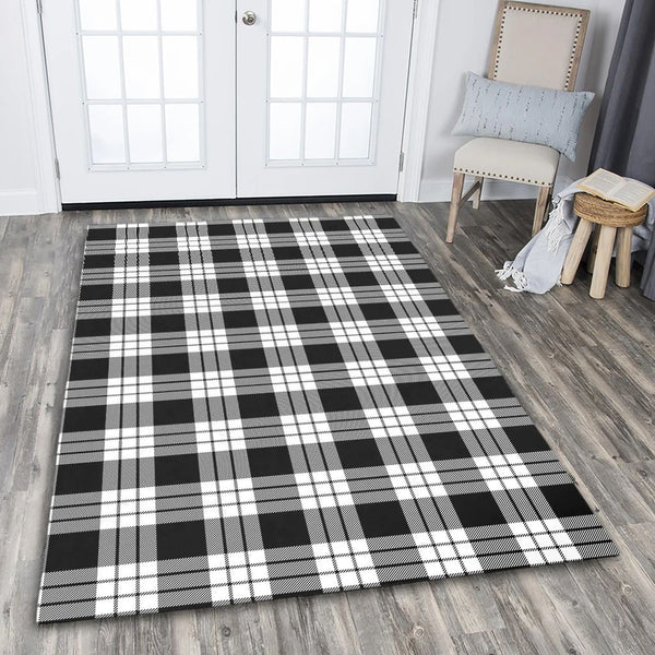 MacFarlane Black & White Tartan Classic Area Rug