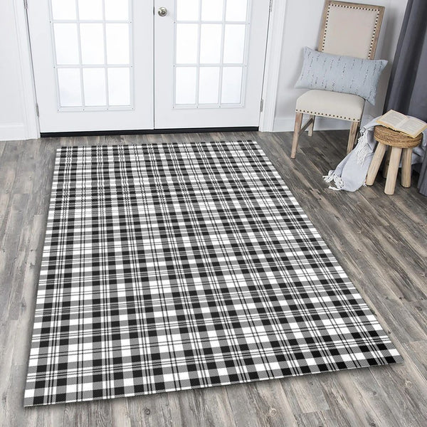 Scott Black & White Modern Tartan Classic Area Rug